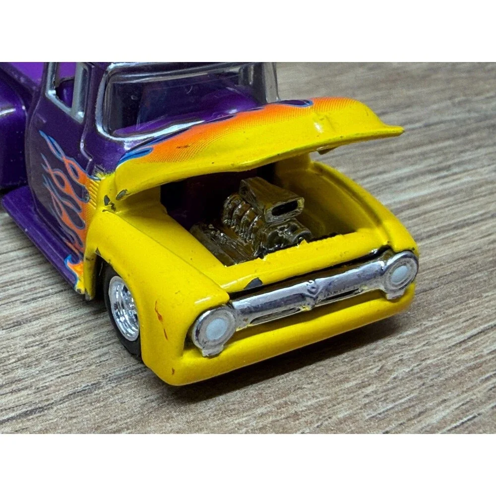 Hot Wheels Collectibles 1999 Black Box 1956 Ford F-100 Pickup Purple w/Flames